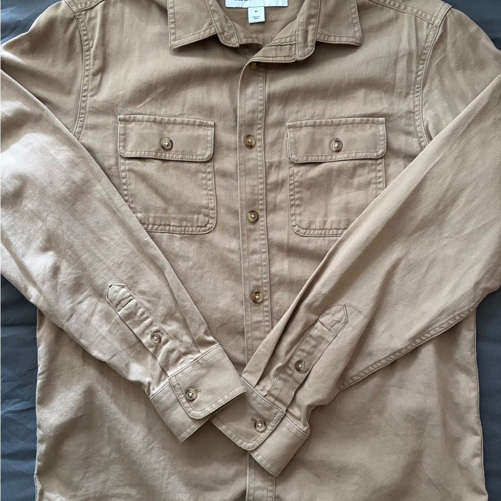 Tan Button-Up Shirt